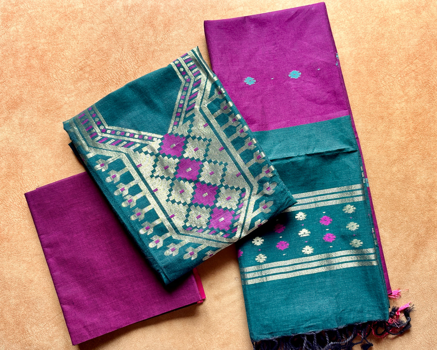 Traditional Kantha Stitch Suit Set