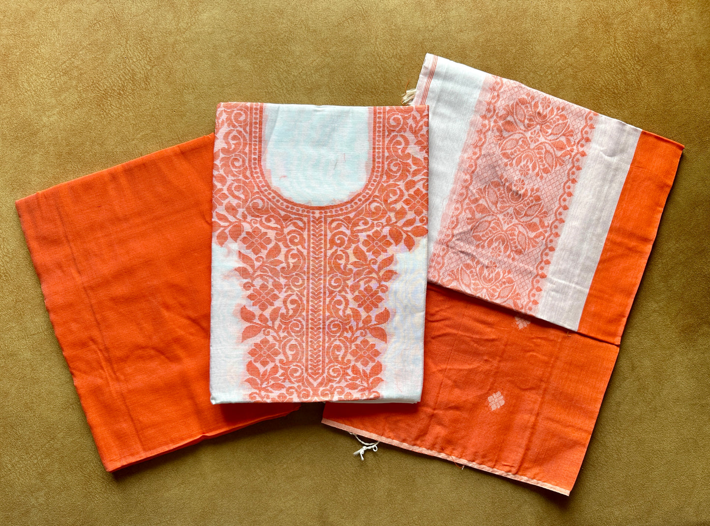 Vibrant Kantha Stitch Cotton Suit Set